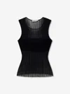 Simkhai Oakley Semi-sheer Tank Top In Black