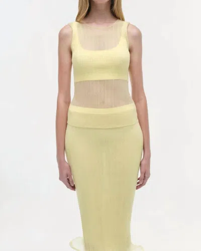 Simkhai Oakley Tank Top In Buttercream In Yellow