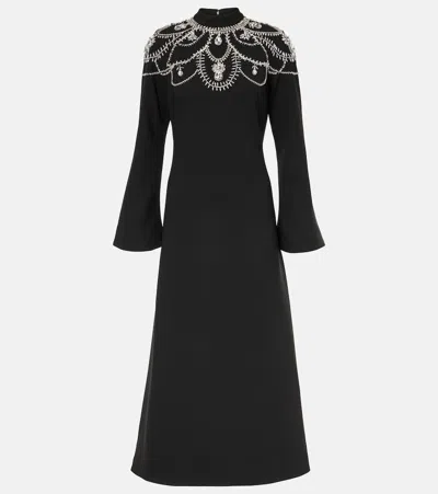 Simkhai Odetta Embellished Midi Dress In Black