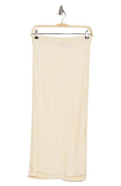 Simkhai Odie Open Knit Maxi Skirt In Ivory
