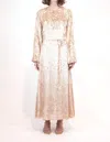 Simkhai Odina Long Sleeve Maxi Dress In Blush Metallic In Multi