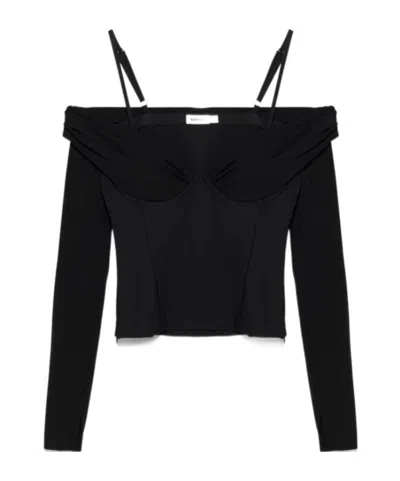 Simkhai Hazel Off-the-shoulder Stretch-jersey Top In Black