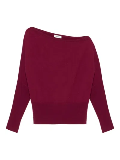 Simkhai Off-shoulder Wool Top In Burgundy