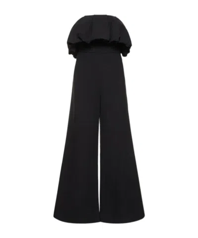 Simkhai Off-shoulder Cotton And Linen Jumpsuit In Black