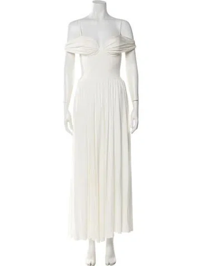Pre-owned Simkhai Off-the-shoulder Long Dress W/ Tags In Neutral