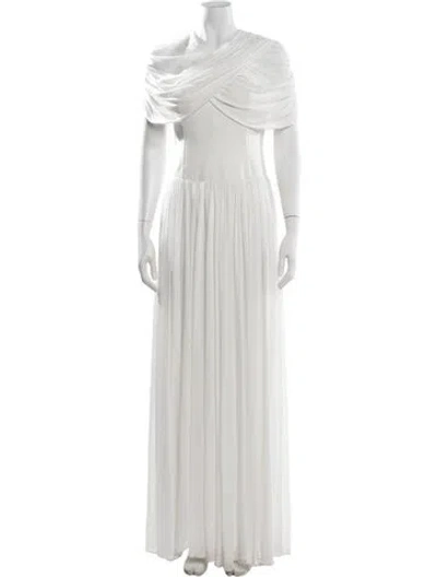 Pre-owned Simkhai Off-the-shoulder Long Dress In White