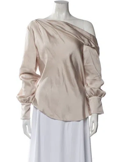 Pre-owned Simkhai Off-the-shoulder Long Sleeve Blouse In Neutral