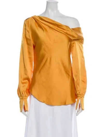 Pre-owned Simkhai Off-the-shoulder Long Sleeve Blouse In Neutral