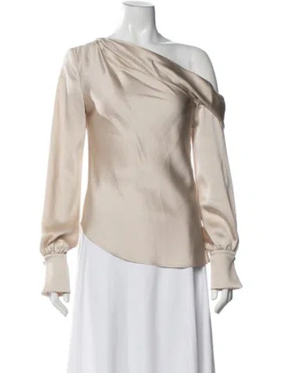 Pre-owned Simkhai Off-the-shoulder Long Sleeve Blouse In Neutral