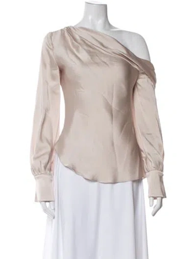 Pre-owned Simkhai Off-the-shoulder Long Sleeve Blouse In Pink