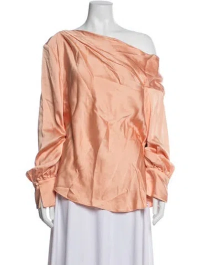 Pre-owned Simkhai Off-the-shoulder Long Sleeve Blouse W/ Tags In Pink