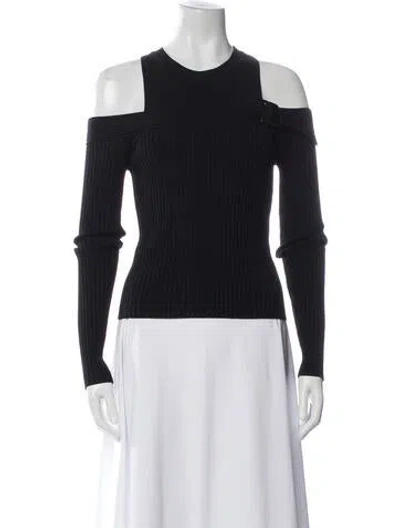 Pre-owned Simkhai Off-the-shoulder Long Sleeve Top In Black