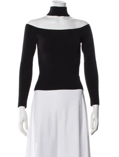 Pre-owned Simkhai Off-the-shoulder Long Sleeve Top In Black