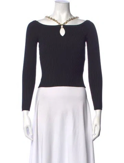 Pre-owned Simkhai Off-the-shoulder Long Sleeve Top In Blue