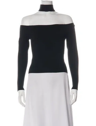 Pre-owned Simkhai Off-the-shoulder Long Sleeve Top In Green