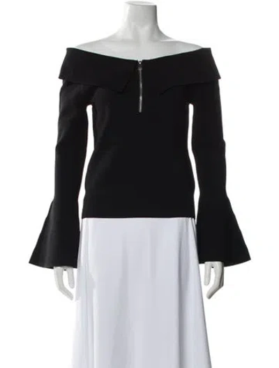 Pre-owned Simkhai Off-the-shoulder Long Sleeve Top W/ Tags In Black