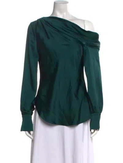 Pre-owned Simkhai Off-the-shoulder Long Sleeve Top W/ Tags In Green