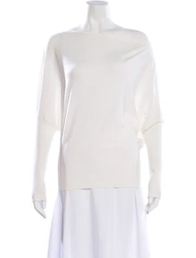Pre-owned Simkhai Off-the-shoulder Long Sleeve Top In White