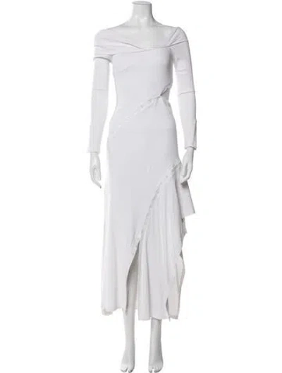 Pre-owned Simkhai Off-the-shoulder Midi Length Dress In White