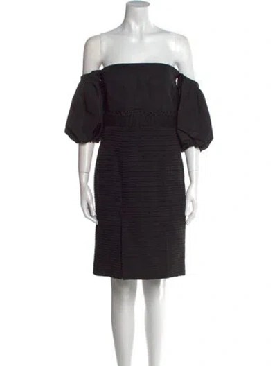 Pre-owned Simkhai Off-the-shoulder Mini Dress In Black