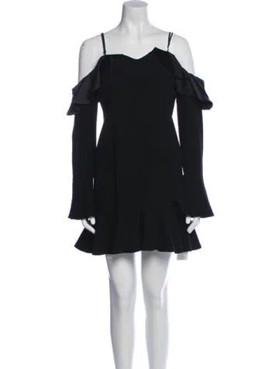 Pre-owned Simkhai Off-the-shoulder Mini Dress In Black