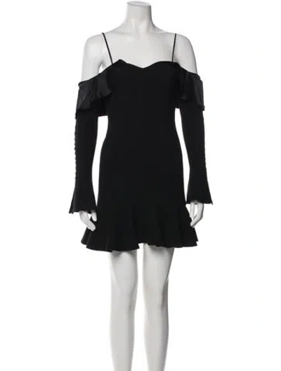 Pre-owned Simkhai Off-the-shoulder Mini Dress In Black
