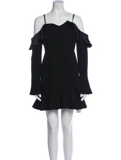 Pre-owned Simkhai Off-the-shoulder Mini Dress In Black