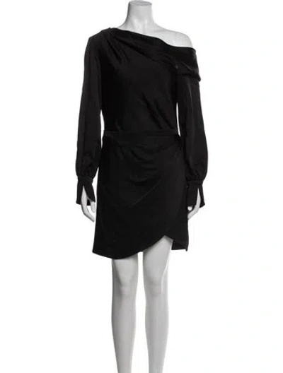 Pre-owned Simkhai Off-the-shoulder Mini Dress In Black