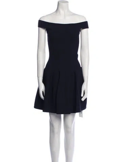 Pre-owned Simkhai Off-the-shoulder Mini Dress In Blue