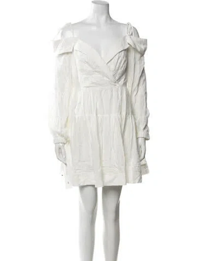 Pre-owned Simkhai Off-the-shoulder Mini Dress W/ Tags In Neutrals