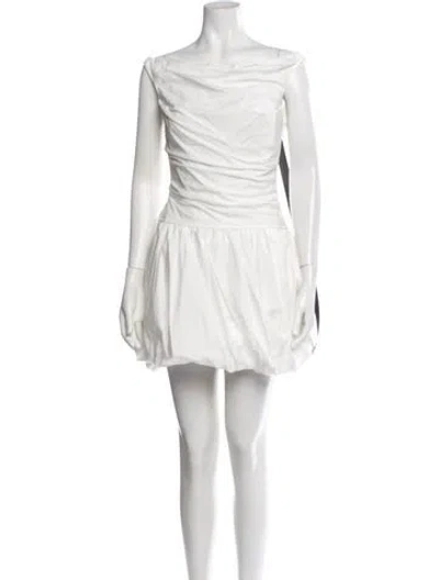 Pre-owned Simkhai Off-the-shoulder Mini Dress W/ Tags In White