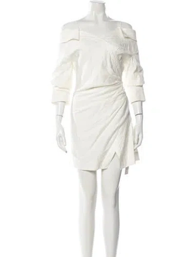 Pre-owned Simkhai Off-the-shoulder Mini Dress In White