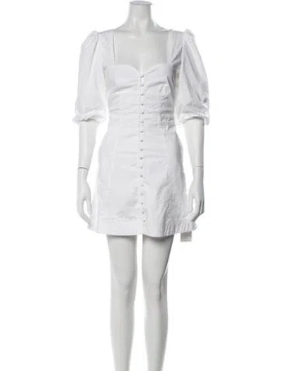 Pre-owned Simkhai Off-the-shoulder Mini Dress In White