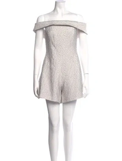Pre-owned Simkhai Off-the-shoulder Romper In White