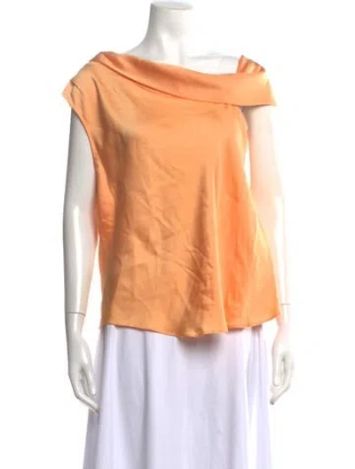 Pre-owned Simkhai Off-the-shoulder Sleeveless Top In Orange