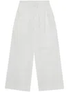 Simkhai Olly Double-waist Cotton Faille Wide-leg Pants