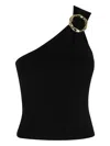 Simkhai One-shoulder Ribbed Top In Black