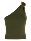 Simkhai Fenix One-shoulder Top In Green