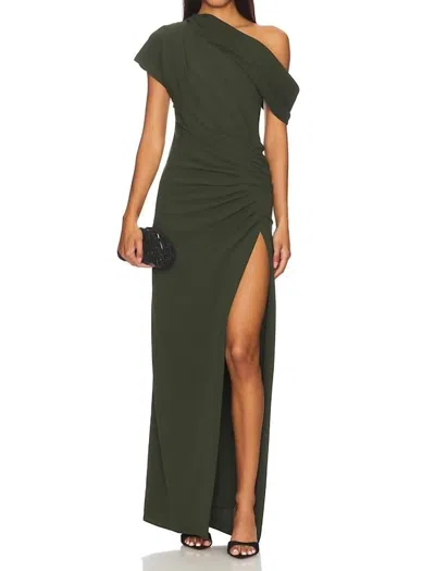 Simkhai One Shoulder Rouched Gown In Everest In Multi