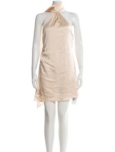 Pre-owned Simkhai One-shoulder Knee-length Dress In Neutral