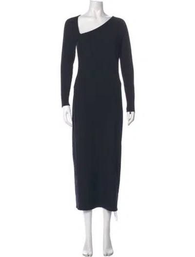 Pre-owned Simkhai One-shoulder Long Dress In Gray