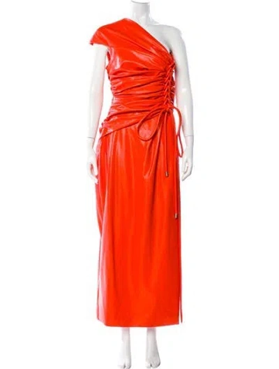 Pre-owned Simkhai One-shoulder Long Dress W/ Tags In Orange