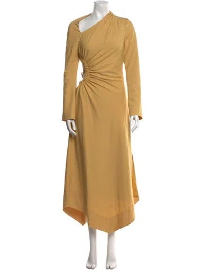 Pre-owned Simkhai One-shoulder Long Dress W/ Tags In Yellow