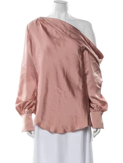 Pre-owned Simkhai One-shoulder Long Sleeve Blouse In Neutral
