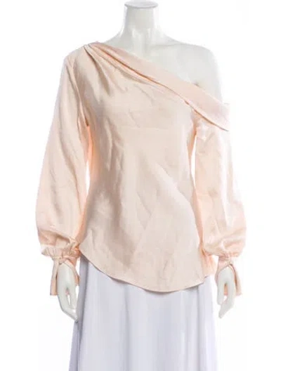 Pre-owned Simkhai One-shoulder Long Sleeve Blouse W/ Tags In Neutral