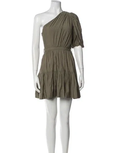 Pre-owned Simkhai One-shoulder Mini Dress In Neutral