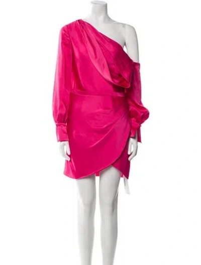 Pre-owned Simkhai One-shoulder Mini Dress In Pink