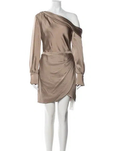 Pre-owned Simkhai One-shoulder Mini Dress W/ Tags In Neutral