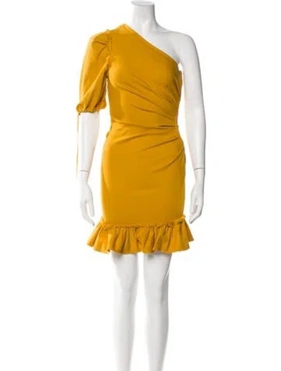 Pre-owned Simkhai One-shoulder Mini Dress W/ Tags In Yellow