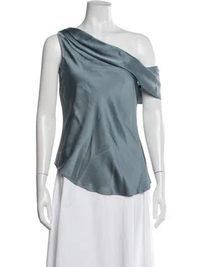 Pre-owned Simkhai One-shoulder Sleeveless Top In Blue